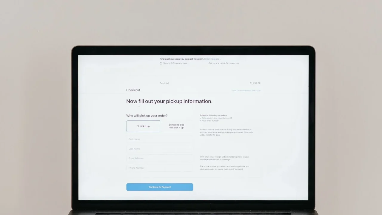 Business Website Laptop